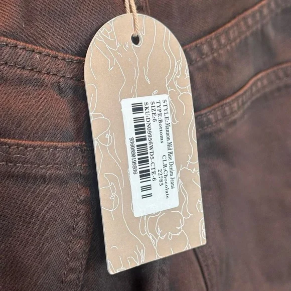 Meshki Chocolate Brown Straight-Leg Pants - Picture 8 of 8